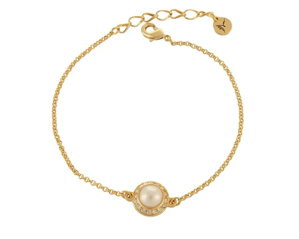 ⁨Bransoletka z perłą z kolekcji Classic (B15/SM/12AU)⁩ w sklepie Wasserman.eu