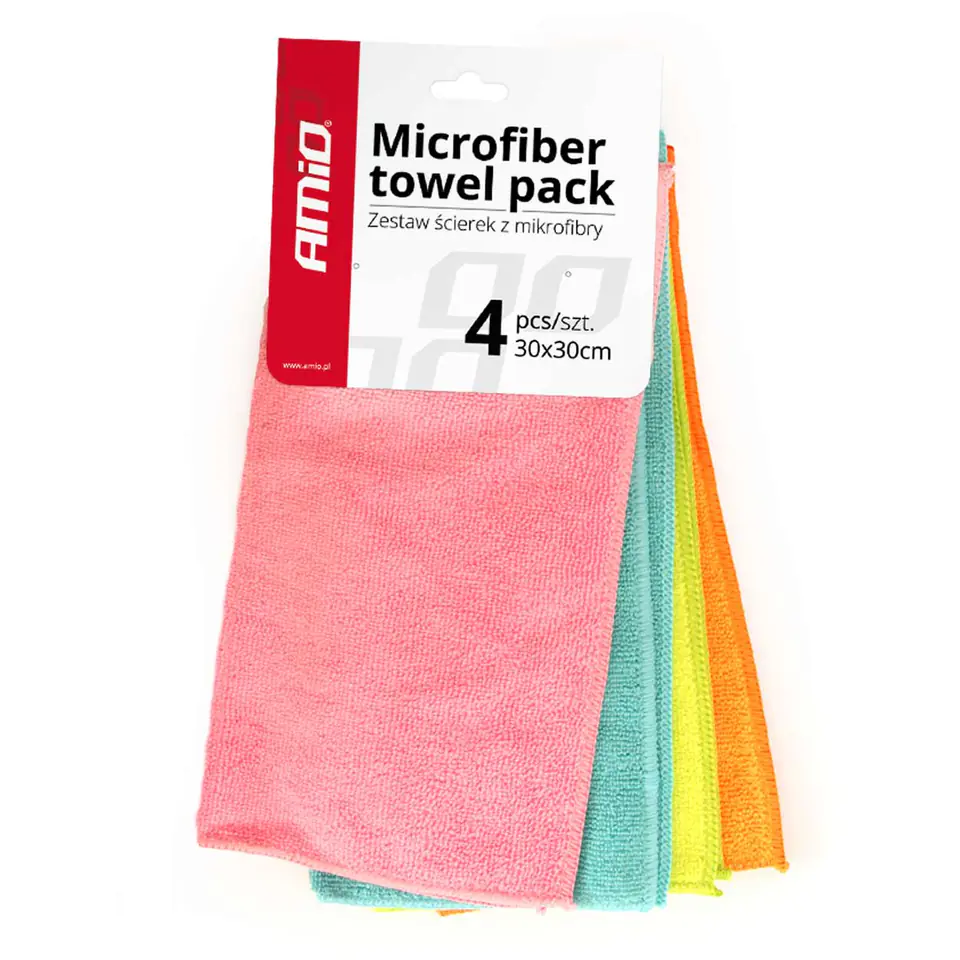 ⁨Microfiber cloth set 4 pcs 30x30 cwash-02⁩ at Wasserman.eu