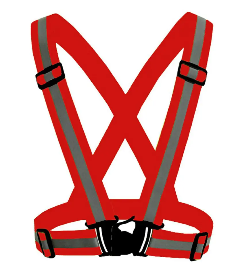 AG590D Reflective braces vest red at Wasserman.eu