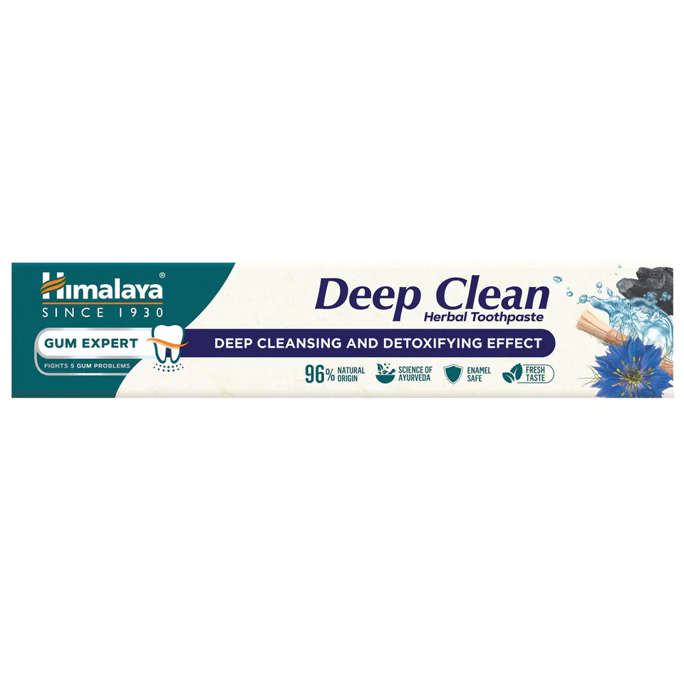 HIMALAYA Gum Expert Ziołowa Pasta do zębów Deep Clean z węglem aktywnym 75ml w sklepie Wasserman.eu