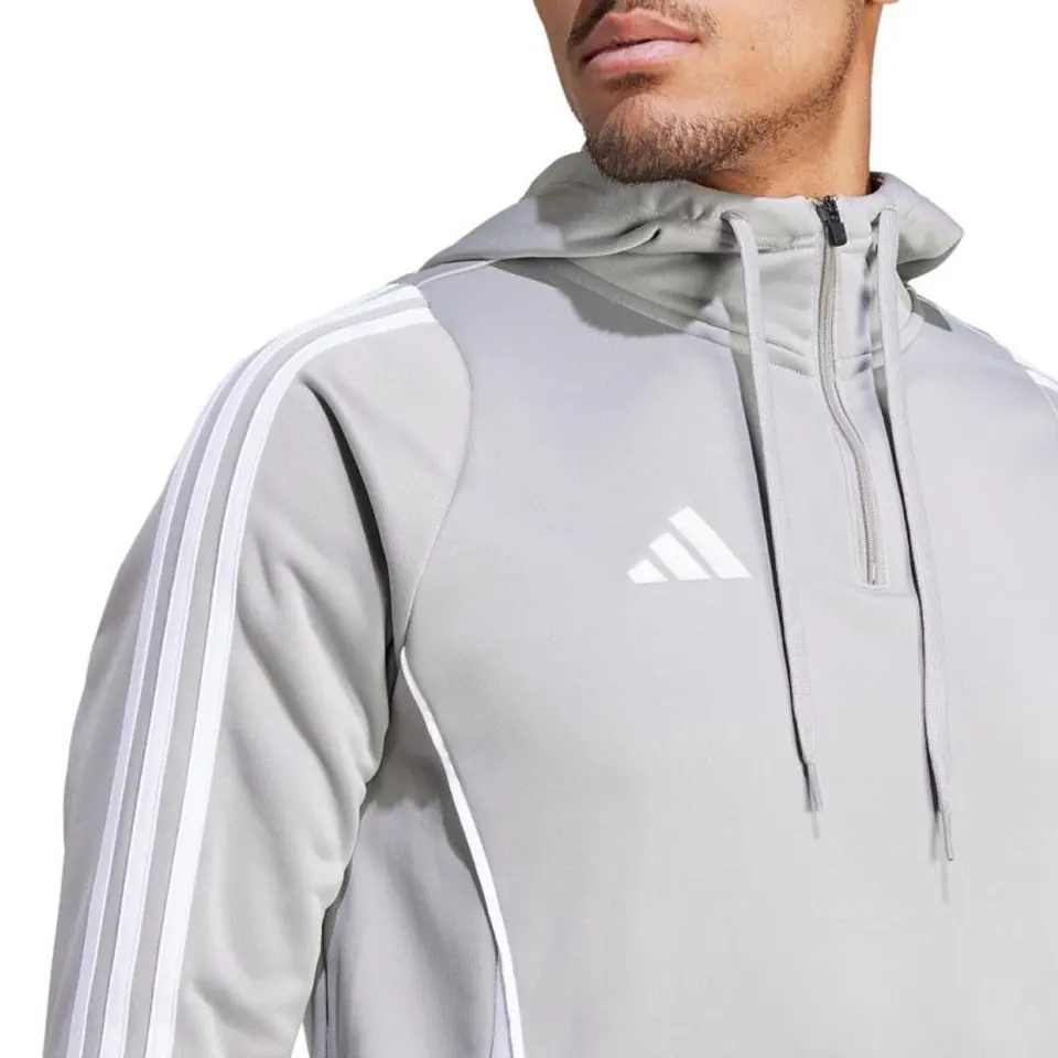 ⁨Bluza adidas Tiro 24 Training Hooded M (kolor Szary/Srebrny, rozmiar 2XL)⁩ w sklepie Wasserman.eu