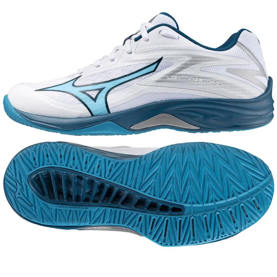 ⁨Buty do siatkówki Mizuno Lightning Star Z7 Jr (kolor Biały, rozmiar 37)⁩ w sklepie Wasserman.eu