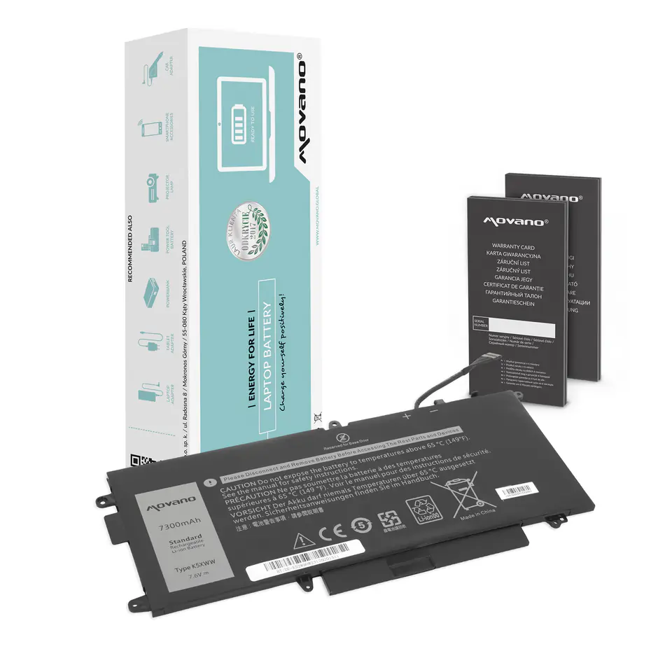 ⁨Bateria Movano do Dell Latitude E5289 (7300mAh)⁩ w sklepie Wasserman.eu