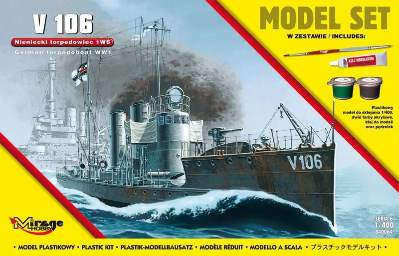 "V106" Niemiecki Okręt Torpedowy z I WŚ w sklepie Wasserman.eu
