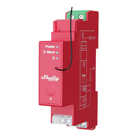 ⁨1-kanałowy przekaźnik na szynę DIN z pomiarem energii Shelly Qubino Pro 1PM⁩ w sklepie Wasserman.eu