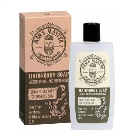 ⁨Hair and body soap with mint and seaweed extract MEN`S MASTER MM06 260 ml⁩ at Wasserman.eu
