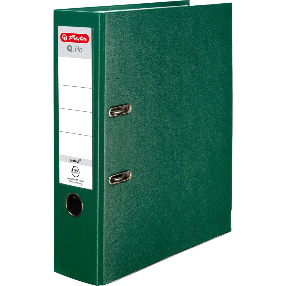 ⁨Segregator A4 8cm PP zielony Q FILE 0011167434 HERLTZ⁩ w sklepie Wasserman.eu