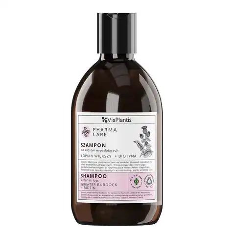 ⁨VIS PLANTIS Pharma Care Szampon do włosów wypadających Łopian większy + Biotyna 500 ml⁩ w sklepie Wasserman.eu