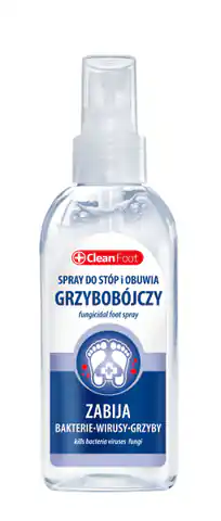 ⁨CLEAN HANDS Spray do stóp z kompleksem przeciwgrzybiczym 100 ml⁩ w sklepie Wasserman.eu