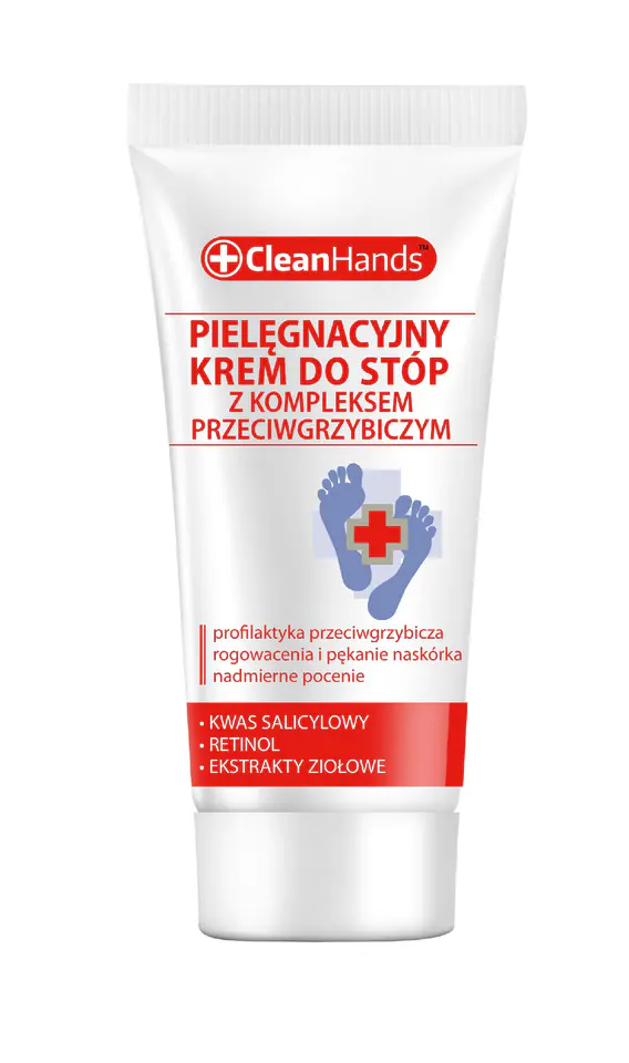 ⁨CLEAN HANDS  Krem do stóp z kompleksem przeciwgrzybicznym 30 ml⁩ w sklepie Wasserman.eu