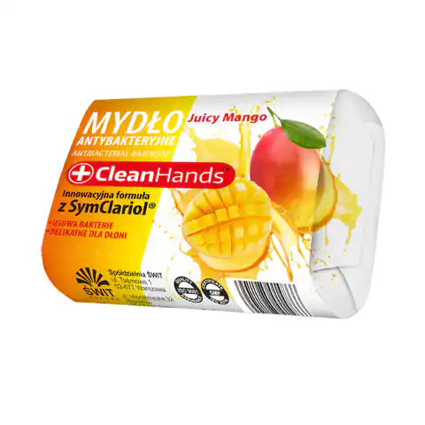 ⁨CLEAN HANDS Mydło w kostce antybakteryjne mango 90 g⁩ w sklepie Wasserman.eu