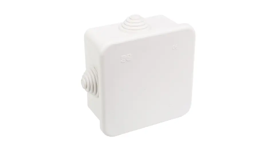 ⁨Box n/t hermetic hollow 80x80x42mm IP44 white 0242-00⁩ at Wasserman.eu