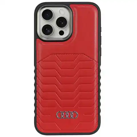 ⁨Audi Synthetic Leather MagSafe iPhone 14 Pro 6.1" czerwony/red hardcase AU-TPUPCMIP14P-GT/D3-RD⁩ w sklepie Wasserman.eu