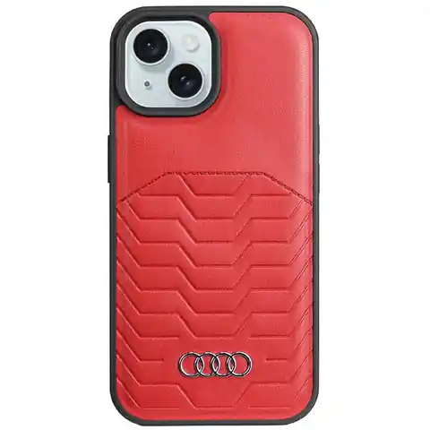 ⁨Audi Synthetic Leather MagSafe iPhone 15 Plus / 14 Plus 6.7" czerwony/red hardcase AU-TPUPCMIP15M-GT/D3-RD⁩ w sklepie Wasserman.eu