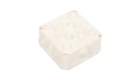 ⁨Tapping box with clamps 5-way for Cu up to 4mm2 IP55 white 118x118x60 PK-2 0221-00⁩ at Wasserman.eu