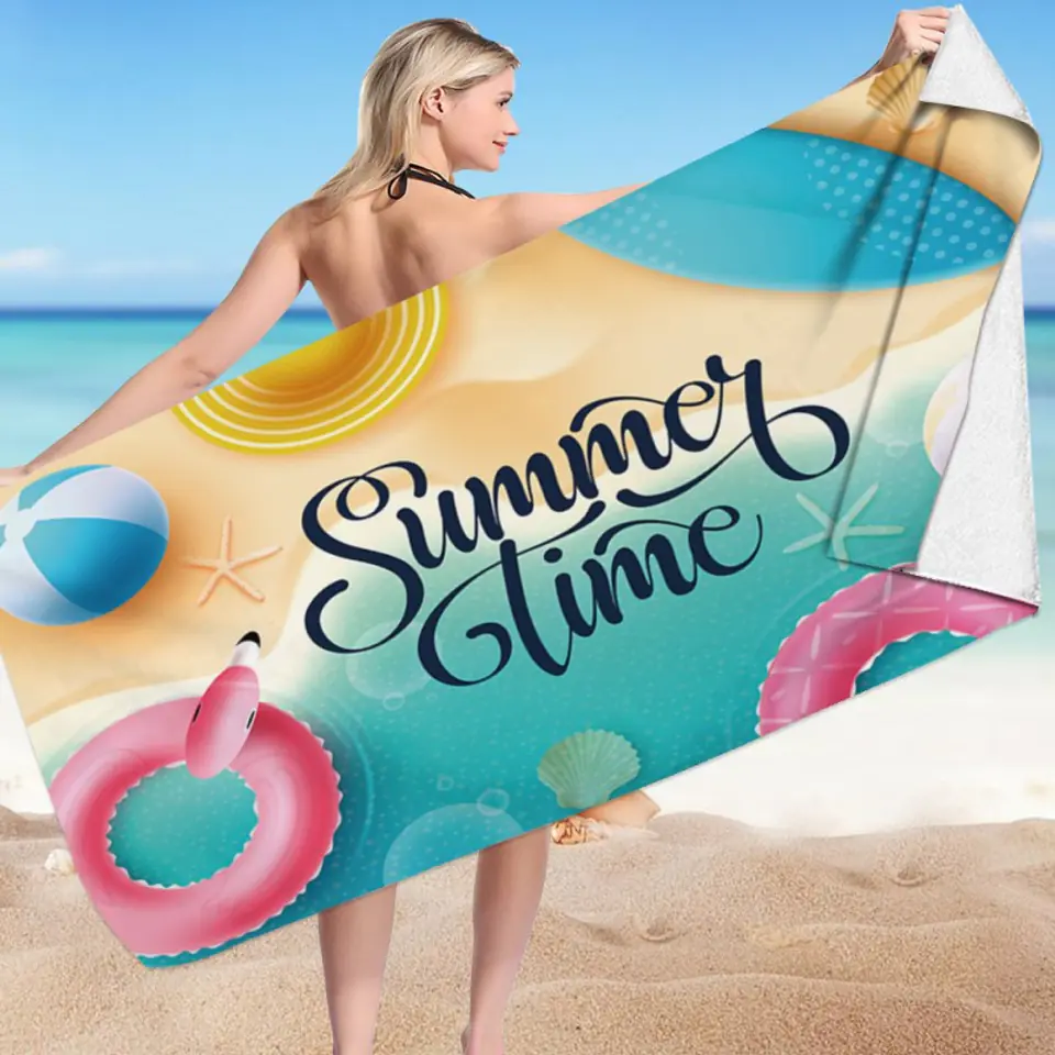 ⁨Ręcznik plażowy prostokątny SUMMER TIME 150x70 REC54WZ10⁩ w sklepie Wasserman.eu