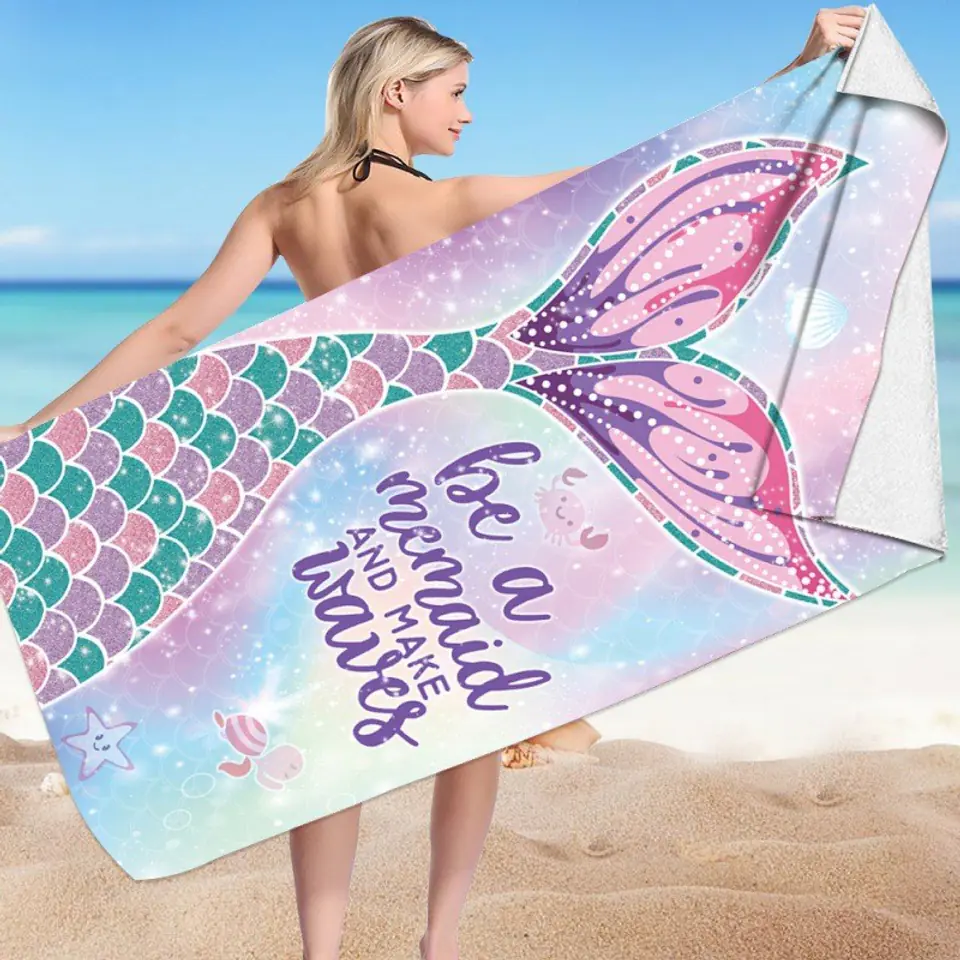 ⁨Ręcznik plażowy prostokątny BE A MEMAID 150x70 REC54WZ11⁩ w sklepie Wasserman.eu