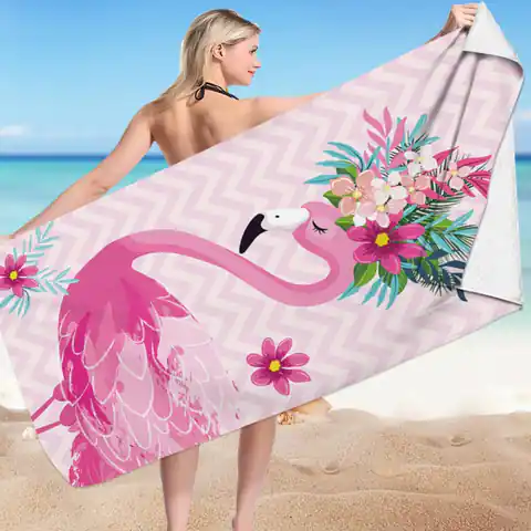 ⁨Ręcznik plażowy prostokątny FLAMIG KWIATY 150x70 REC54WZ13⁩ w sklepie Wasserman.eu