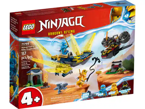 ⁨LEGO 71798 Ninjago - Nya i Arin: bitwa na grzbiecie małego smoka⁩ w sklepie Wasserman.eu
