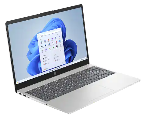 ⁨HP 15-fc0010nw Laptop 39.6 cm (15.6") Full HD AMD Ryzen™ 5 7520U 16 GB LPDDR5-SDRAM 512 GB SSD Wi-Fi 6 (802.11ax) Windows 11 Home Silver⁩ at Wasserman.eu