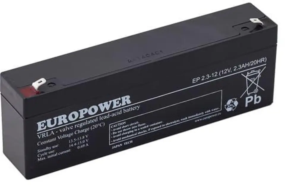 ⁨EUROPOWER EP Series AGM Battery 12V 2.3Ah (Service Life 6-9 Years)⁩ at Wasserman.eu