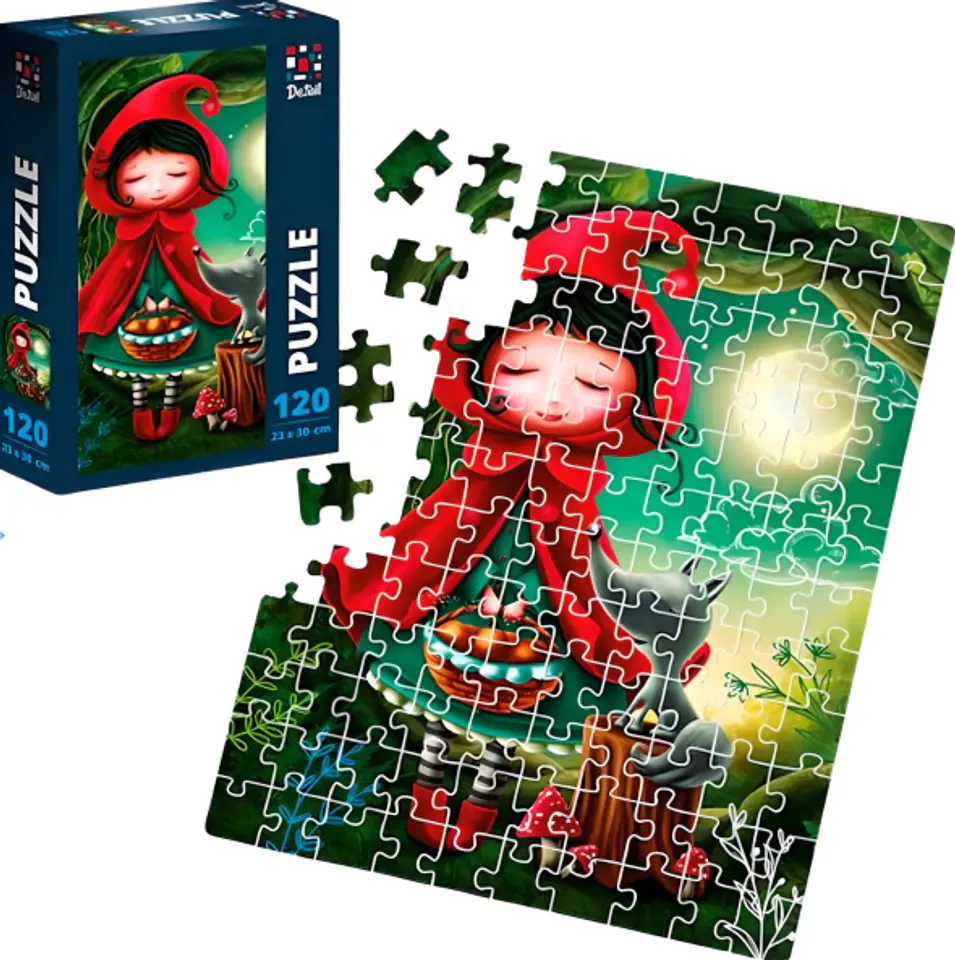 ⁨Puzzle Dziewczyna i Wilk Układanka Dla Dorosłych Dzieci 120 Elementów Plaka⁩ w sklepie Wasserman.eu