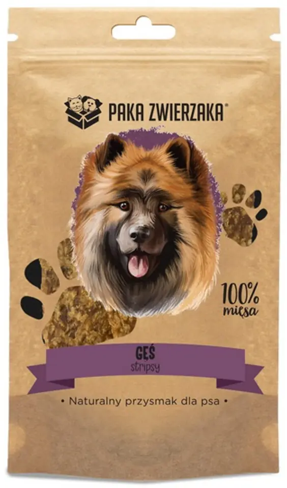 ⁨Paka Zwierzaka Stripsy Gęś 100% 70g⁩ w sklepie Wasserman.eu