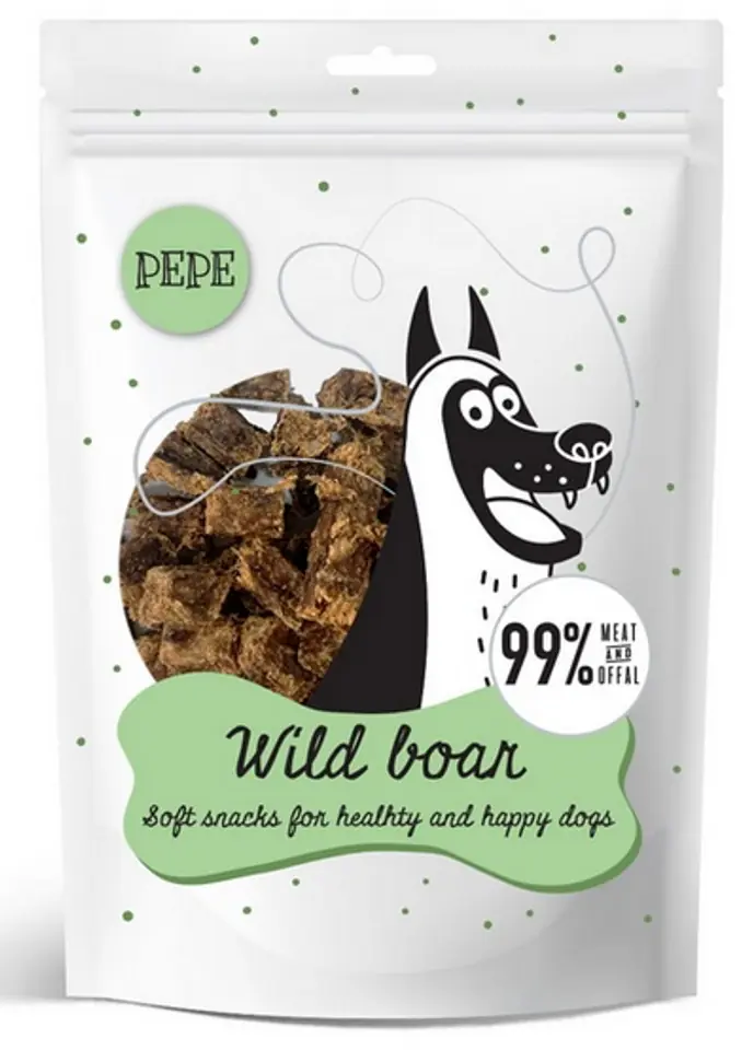 ⁨Paka Zwierzaka PEPE Mini Chunkies Wild Boar (dzik) 70g⁩ w sklepie Wasserman.eu