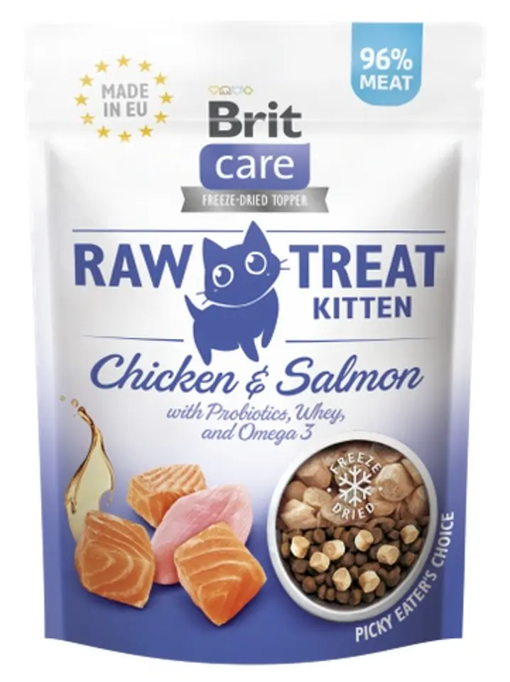 ⁨BRIT Care Raw Treat Kitten chicken with salmon  - cat treats - 40g⁩ at Wasserman.eu