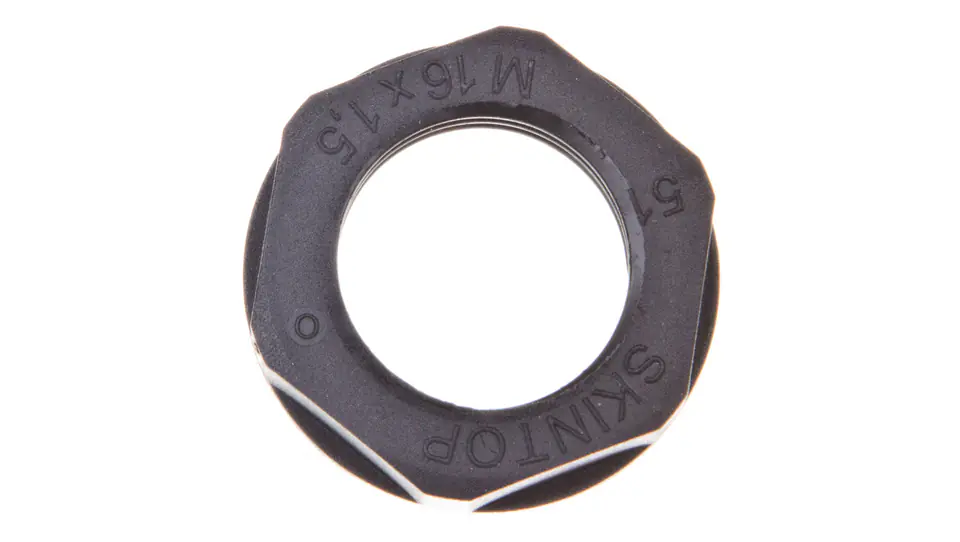 ⁨Polyamide nut M16 SKINTOP GMP-GL-M 16x1,5 black 53119110 /100pcs/⁩ at Wasserman.eu