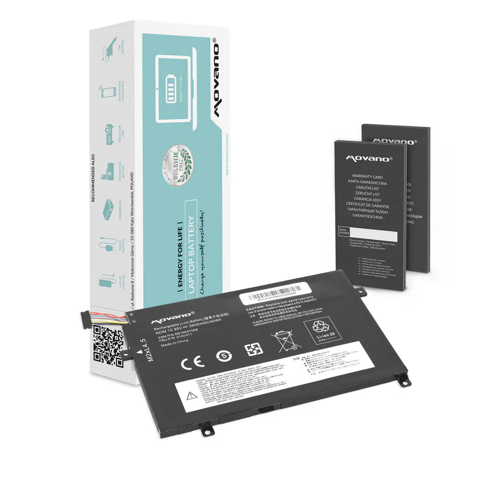 ⁨Bateria Movano do Lenovo ThinkPad E470, E475⁩ w sklepie Wasserman.eu