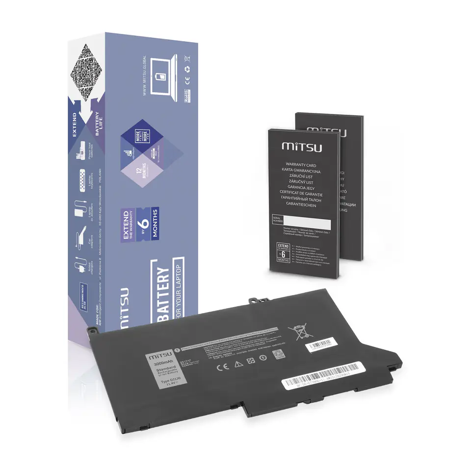 ⁨Bateria Mitsu do Dell Latitude 7390, 7490 - 11.4V (3000mAh)⁩ w sklepie Wasserman.eu