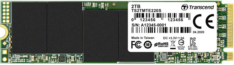 ⁨TRANSCEND 220S M.2 2280" SSD 2TB PCIe NVMe 3.0 x4 3500MB/s 2700MS/s⁩ at Wasserman.eu