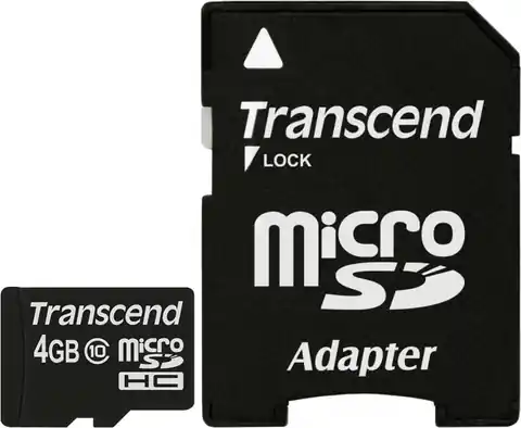 ⁨Karta pamięci TRANSCEND 4 GB Adapter SD⁩ w sklepie Wasserman.eu