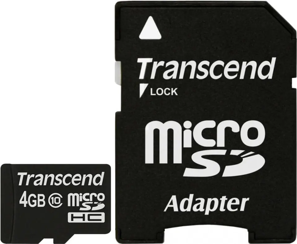 ⁨Karta pamięci TRANSCEND microSDHC 4 GB Adapter SD⁩ at Wasserman.eu