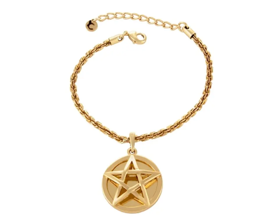 ⁨Bransoletka z pentagramem (B23/TAL/01AU)⁩ w sklepie Wasserman.eu