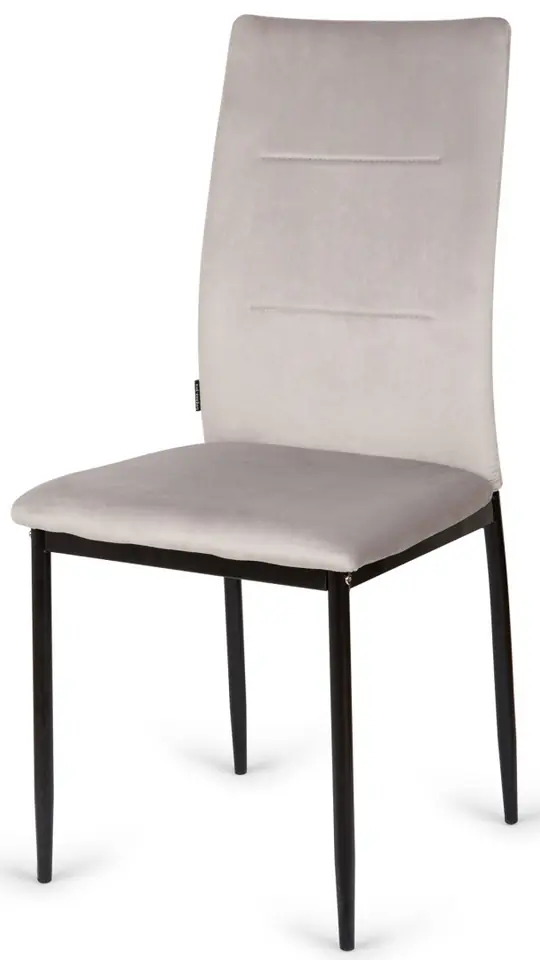 ⁨Krzesło tapicerowane VALVA DUO VELVET GREY⁩ w sklepie Wasserman.eu