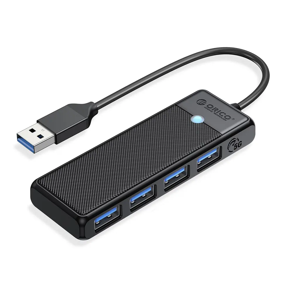 ⁨HUB Orico PAPW4A-U3-015-BK-EP USB-A / 4x USB-A 3.0⁩ at Wasserman.eu