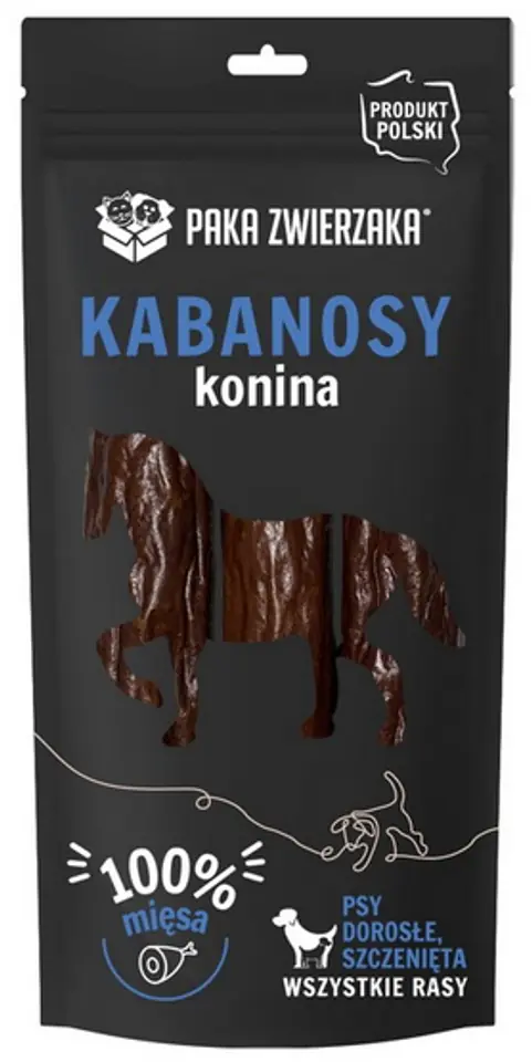 ⁨Paka Zwierzaka Kabanosy Konina 3szt 80g⁩ w sklepie Wasserman.eu