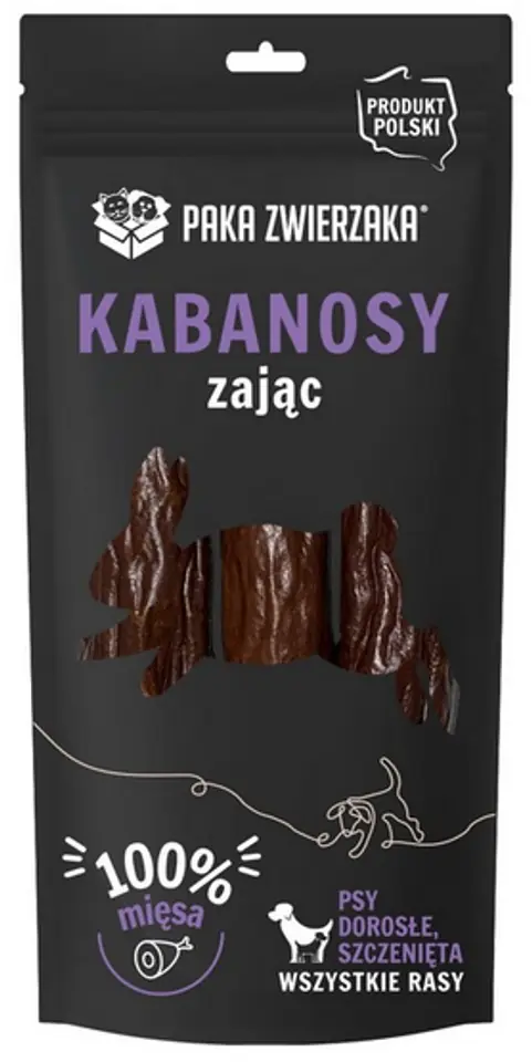 ⁨Paka Zwierzaka Kabanosy Zając 3szt 80g⁩ w sklepie Wasserman.eu