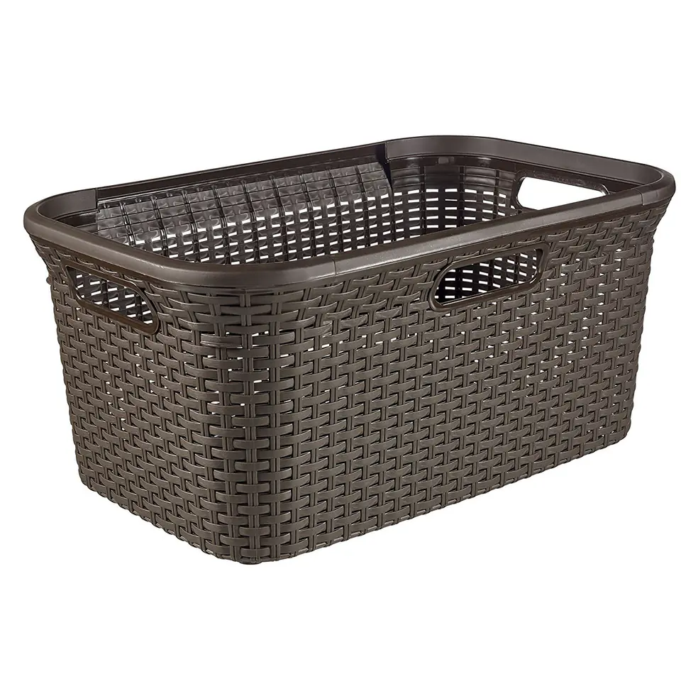 Kosz do magla Curver Natural Style 45L ciemny brąz w sklepie Wasserman.eu