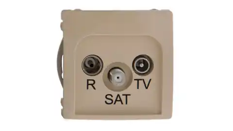 ⁨Simon Basic Gniazdo antenowe RD/TV/SAT końcowe beżowe BMZAR-SAT1.3/1.01/12⁩ w sklepie Wasserman.eu