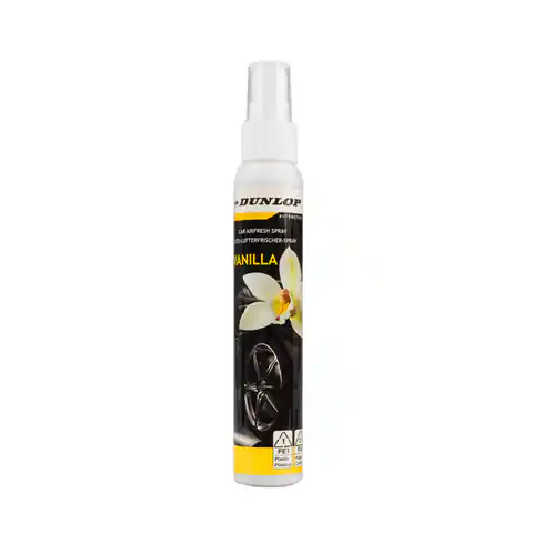 ⁨Dunlop - Odświeżacz powietrza w sprayu do samochodu 60 ml (vanilla)⁩ w sklepie Wasserman.eu
