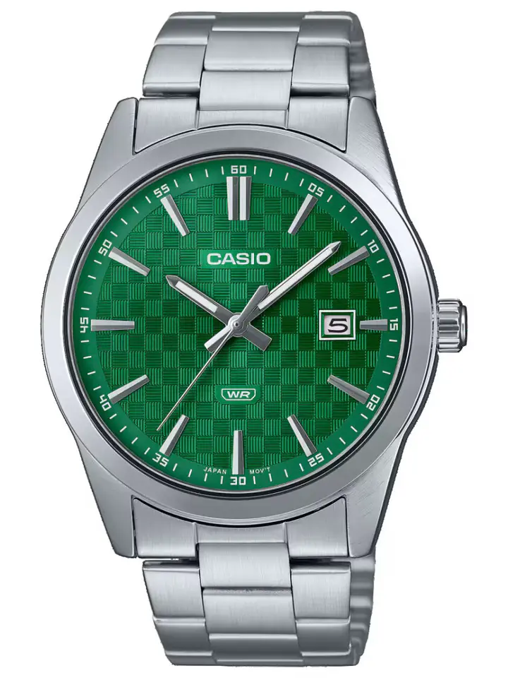 ⁨ZEGAREK MĘSKI CASIO MTP-VD03D-3A1 Green + BOX⁩ w sklepie Wasserman.eu