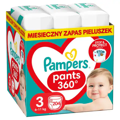⁨Pampers Pants Boy/Girl 3 204 pc(s)⁩ at Wasserman.eu