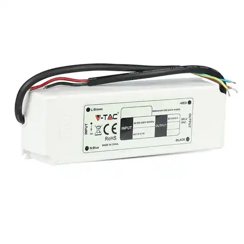 ⁨LED power supply V-TAC VT-22105 100W 12V 8A IP67 EMI filter (SKU 3251) White⁩ at Wasserman.eu