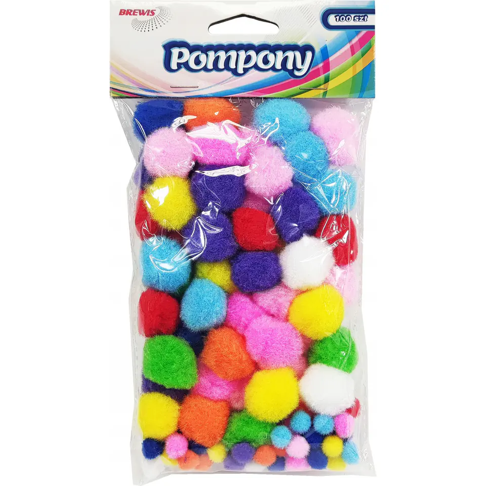 ⁨Pompony POM07 mix kolorów 10 mm i 25mm⁩ w sklepie Wasserman.eu