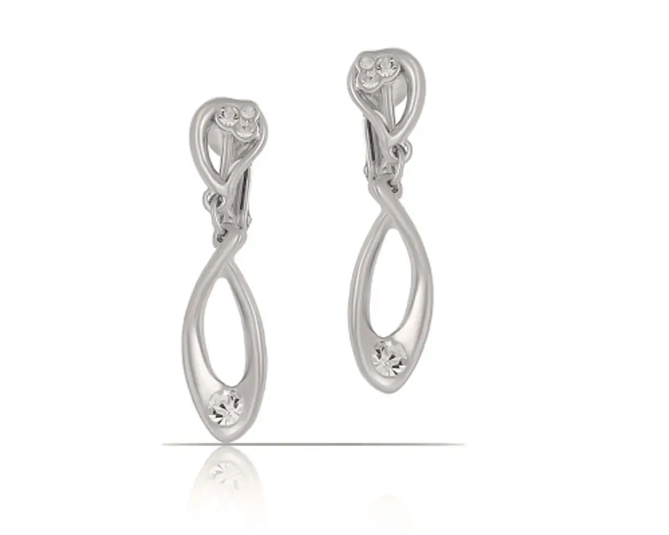 ⁨Tear clips with Swarovski crystals (E14812AG)⁩ at Wasserman.eu