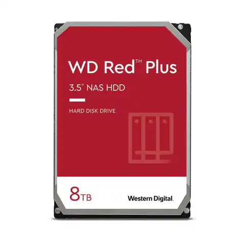 ⁨Dysk HDD WD Red Plus WD80EFPX (8 TB ; 3.5"; 256 MB)⁩ w sklepie Wasserman.eu