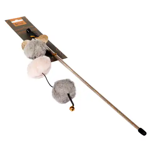 ⁨DINGO Fishing rod with pompoms - cat toy⁩ at Wasserman.eu